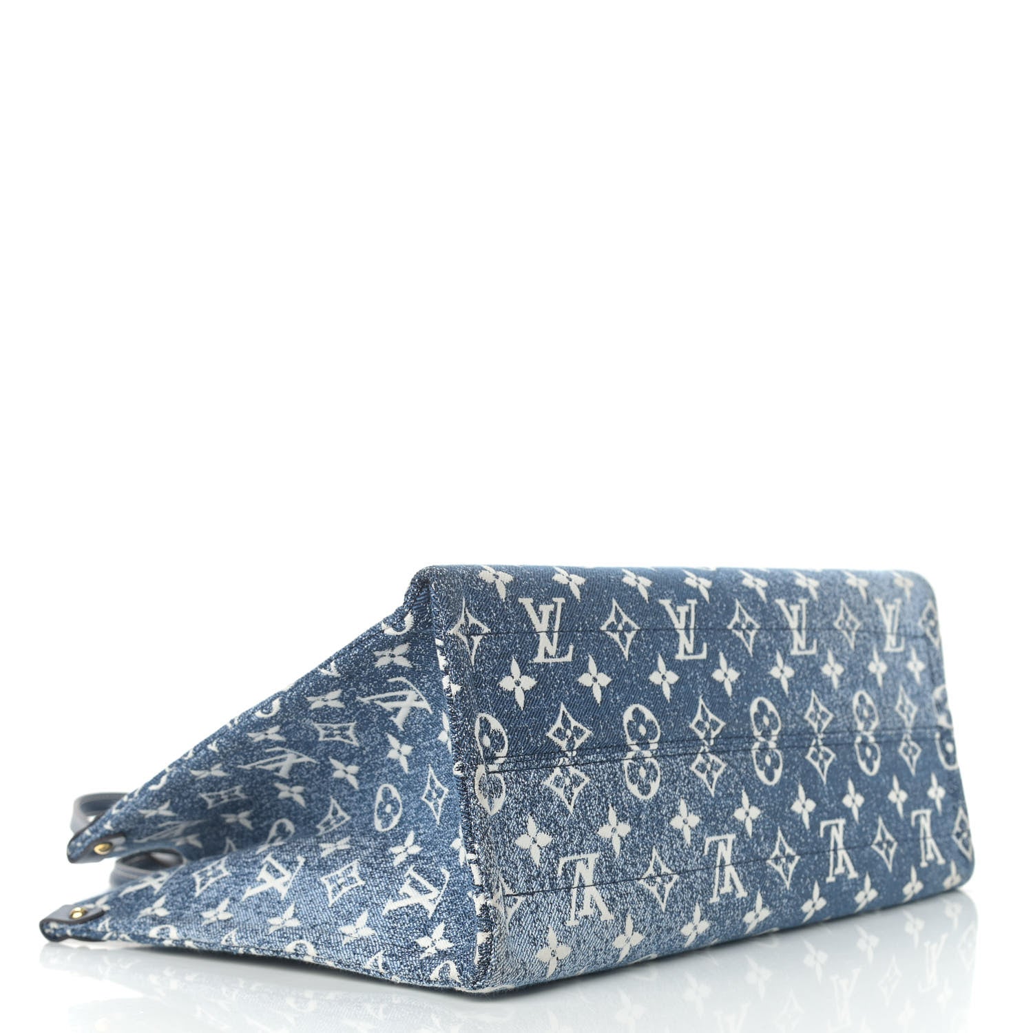 Louis Vuitton Monogram Jacquard Denim Onthego MM Bleu 4 of 10