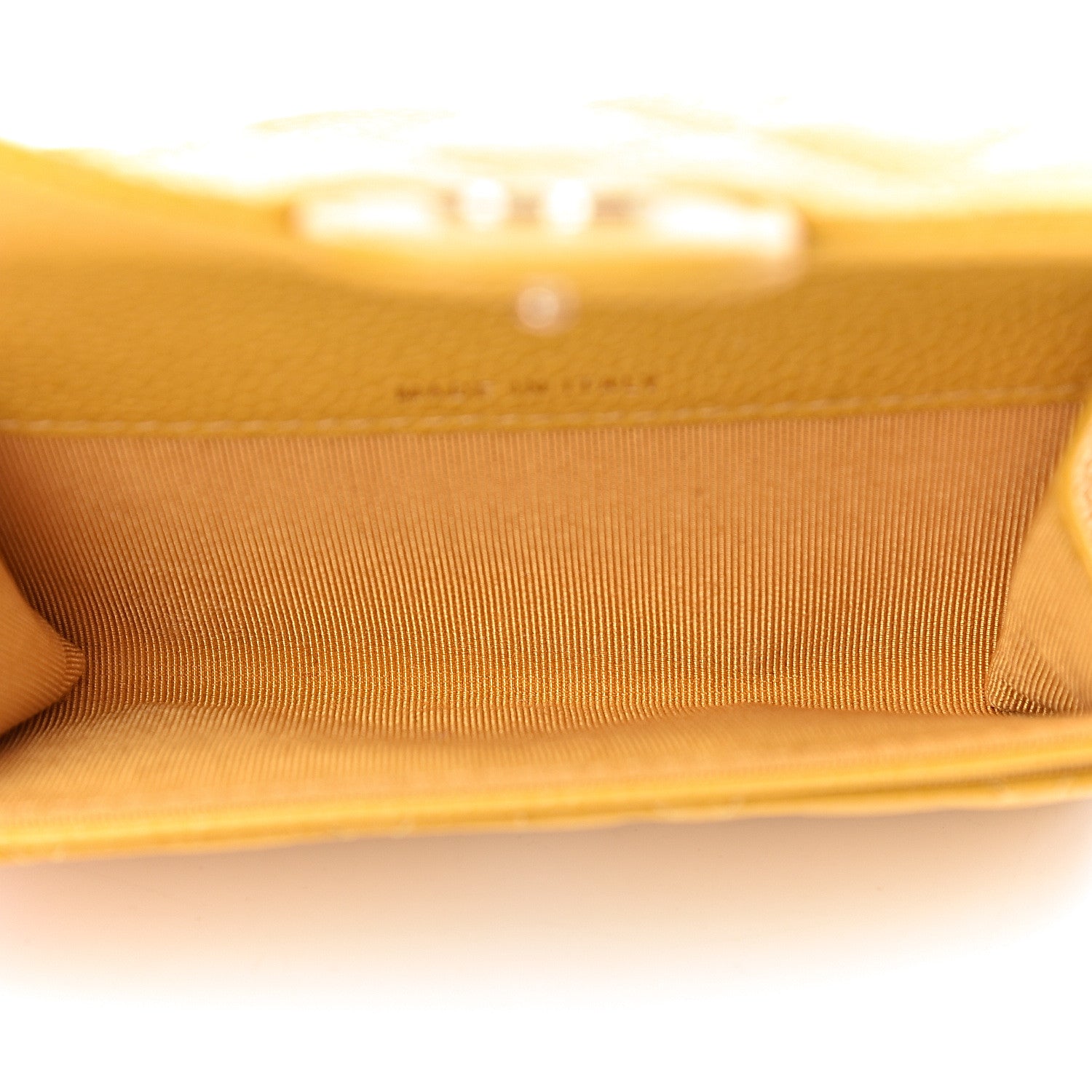 Chanel Caviar Quilted Flap Card Holder Yellow 5 of 9