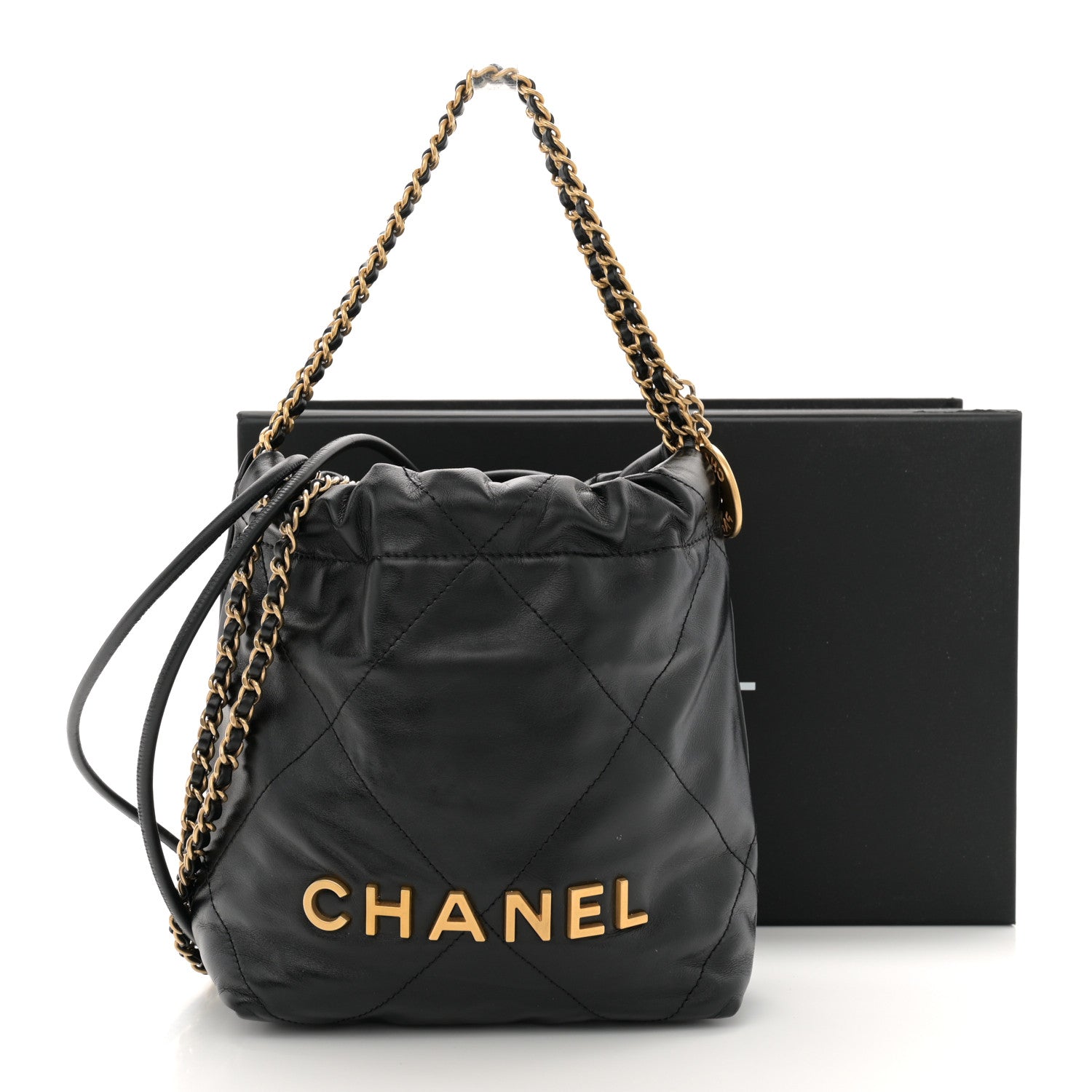 Chanel Shiny Calfskin Quilted Mini Chanel 22 Black 11 of 11