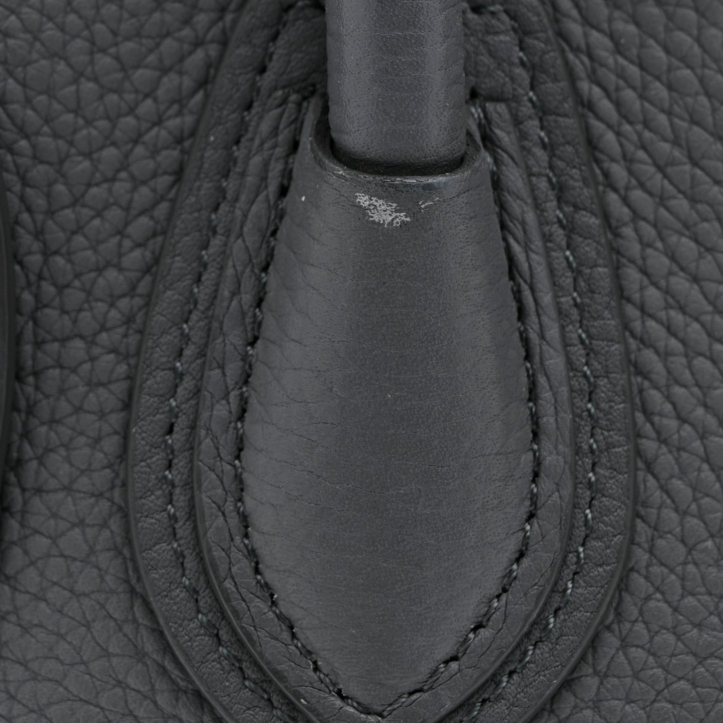 Drummed Calfskin Nano Luggage Kohl