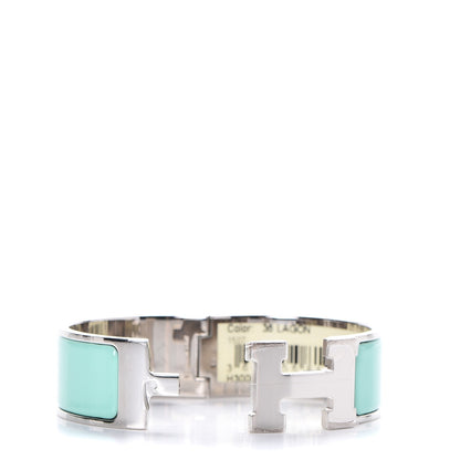 Hermes Enamel Wide Clic Clac H Bracelet PM Lagon 5 of 6