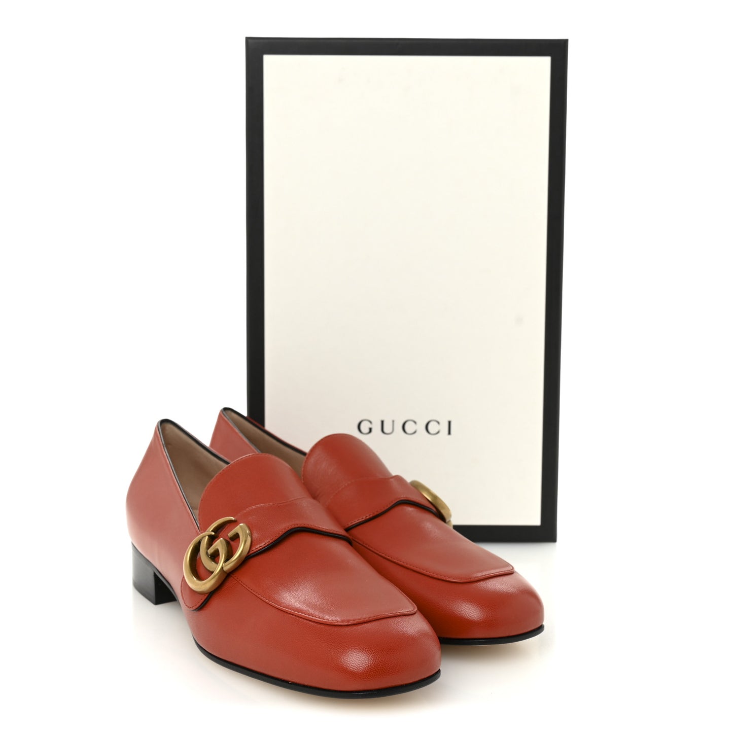 Malaga Kid Womens GG Marmont Loafers 38.5 Orange