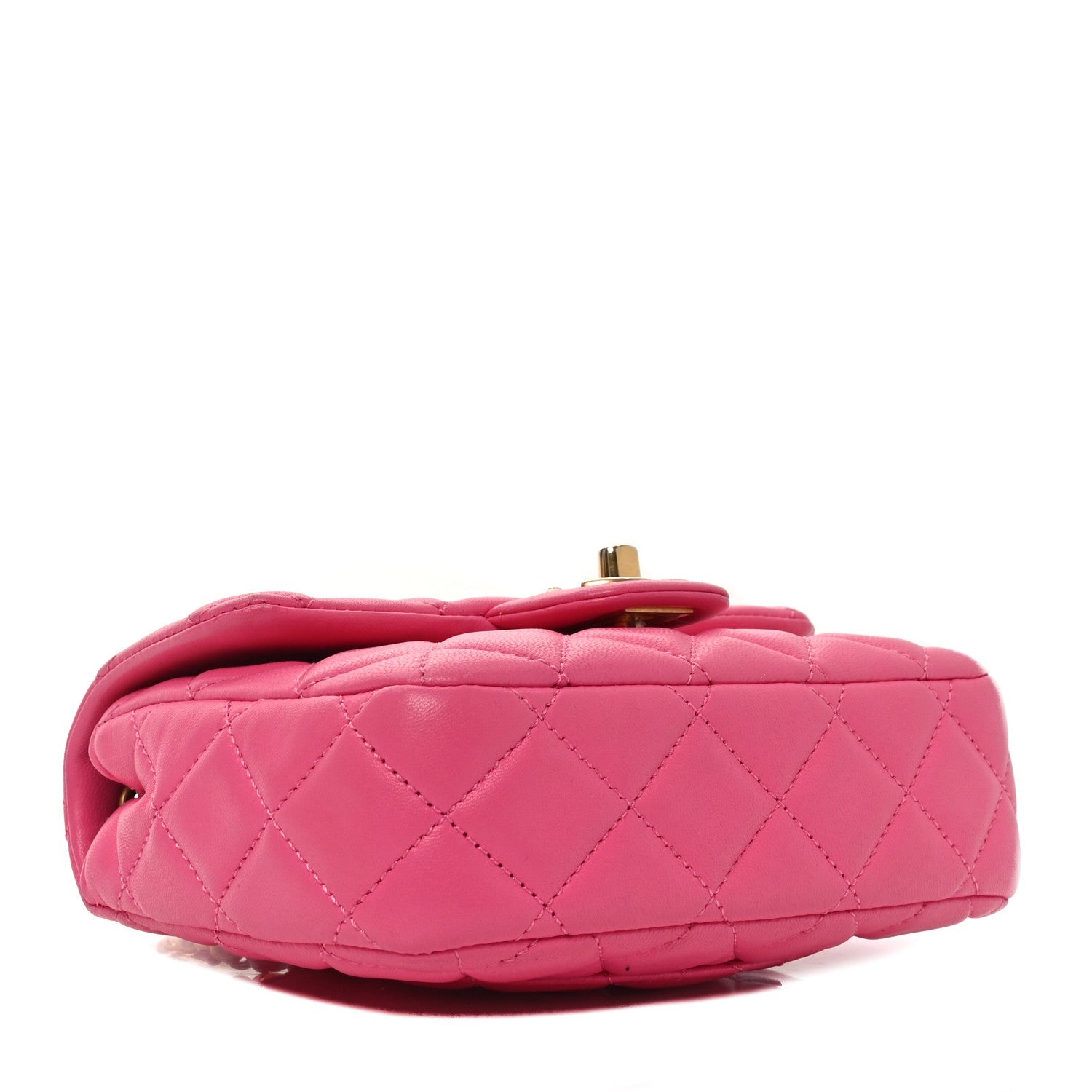 Chanel Lambskin Enamel Quilted Mini Coco Hearts Square Flap Pink 4 of 10