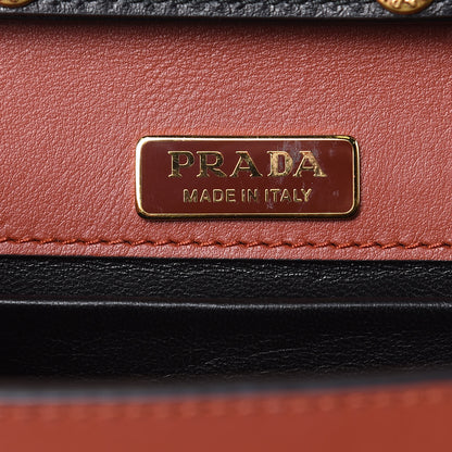 Prada City Calf Saffiano Cahier Astrology Bag Cotto Black 6 of 9