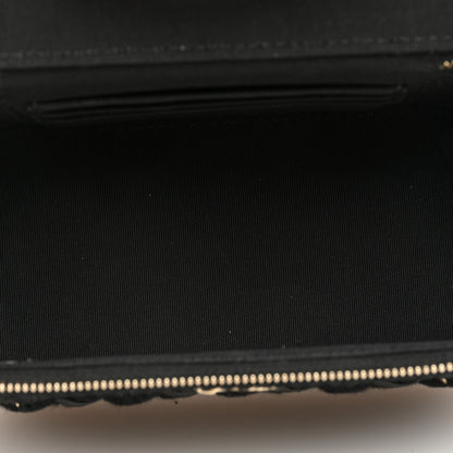 Chanel Lambskin Crochet Quilted Small Vanity Case With Chain Black 5 of 11