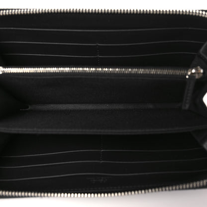 Fendi Vitello Grace Light Micro FF Embossed Zip Around Wallet Asfalto Black 5 of 8
