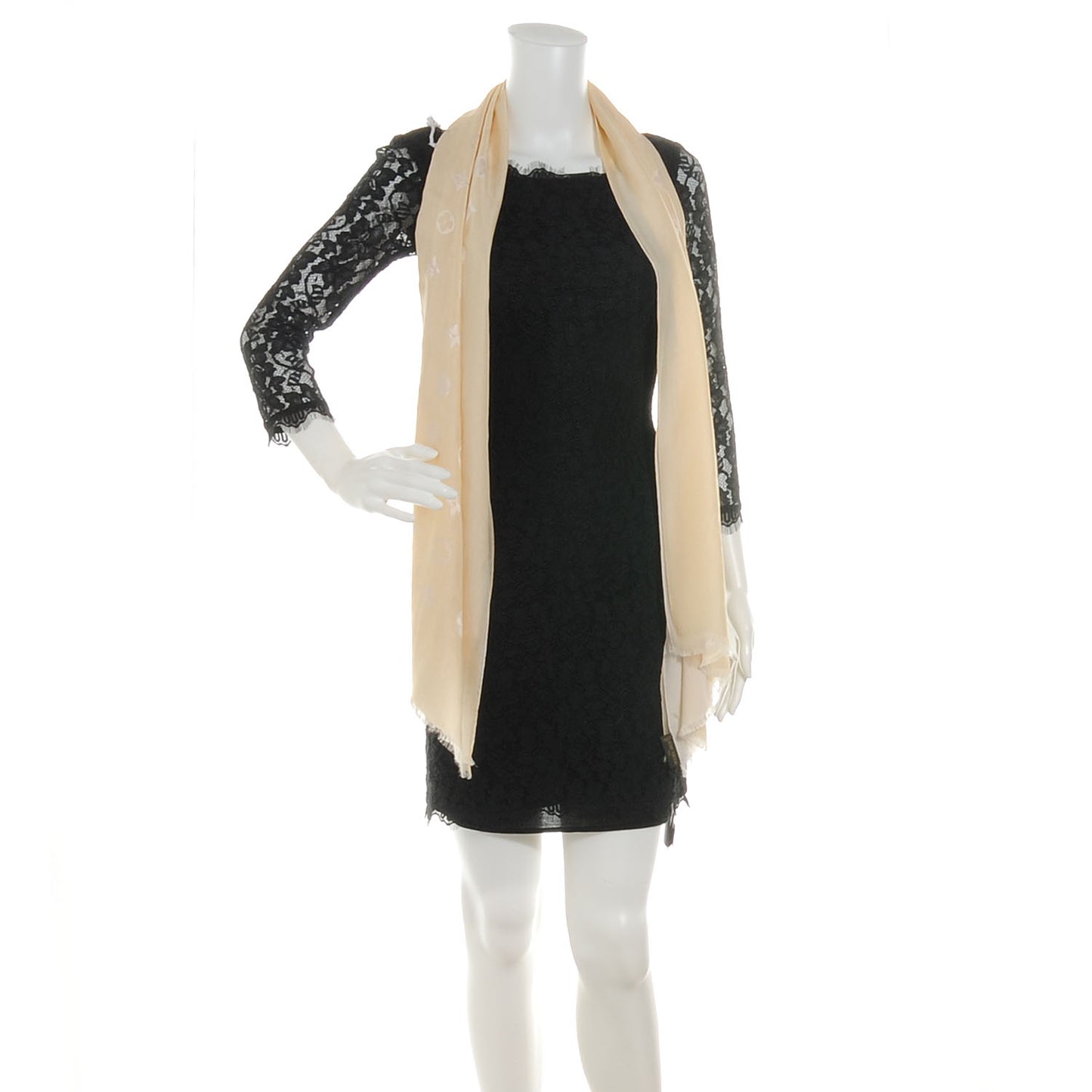 Silk Acetate Monogram Scarf