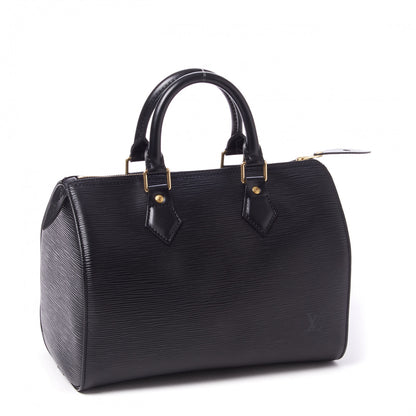 Louis Vuitton Epi Speedy 25 Black 2 of 9