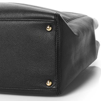 Chanel Calfskin Cerf Executive Shopper Tote Black 9 of 11