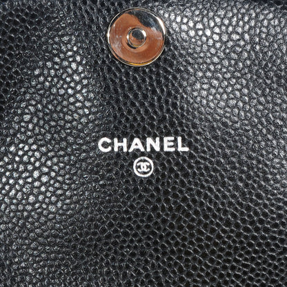Chanel Caviar Half Moon Wallet On Chain WOC Black 6 of 8