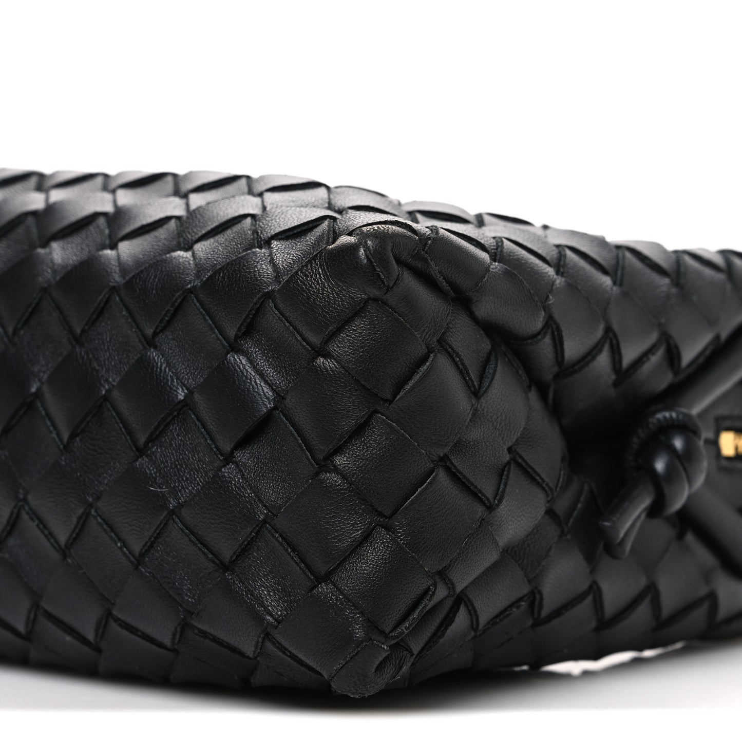Nappa Intrecciato Small Loop Camera Bag Black