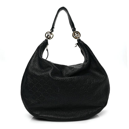 Gucci Guccissima Large GG Twins Hobo Black 8 of 26