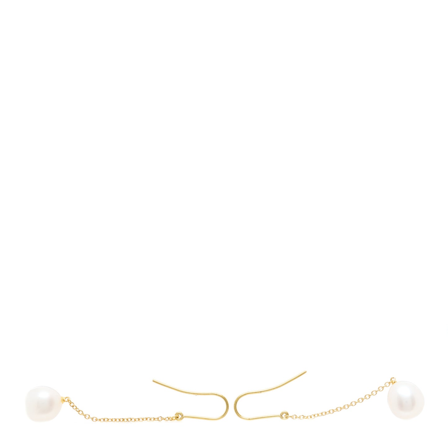 18K Yellow Gold Elsa Peretti Pearls By The Yard Drop Earrings