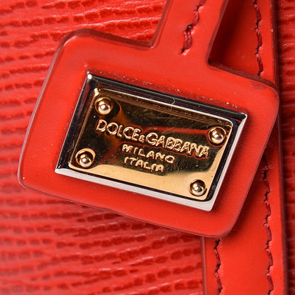Dolce & Gabbana Textured Calfskin Mini Escape Shopper Tote Red 8 of 9