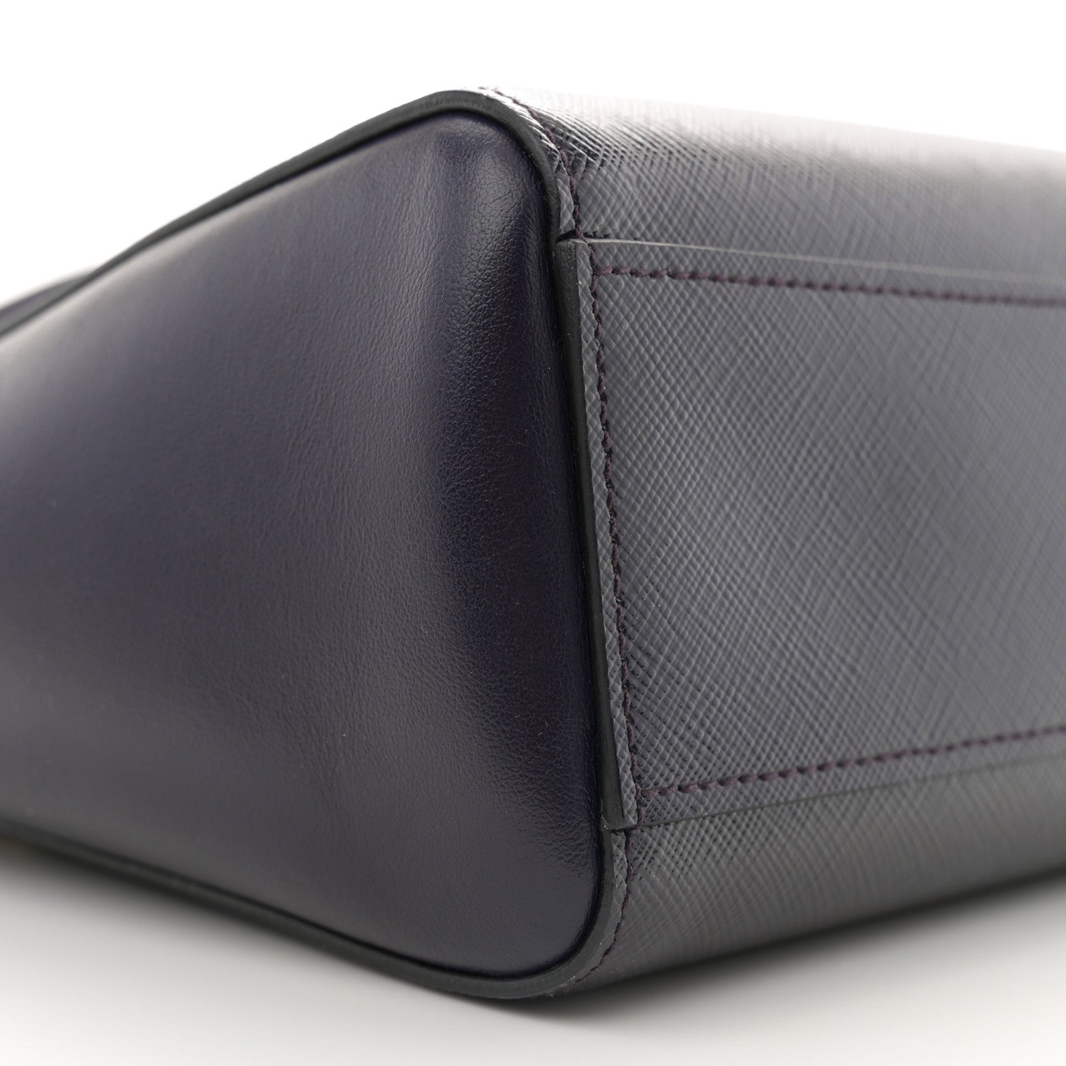Prada Saffiano Soft Calfskin Small Zippered Tote Baltico 8 of 9