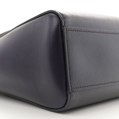 Prada Saffiano Soft Calfskin Small Zippered Tote Baltico 8 of 9