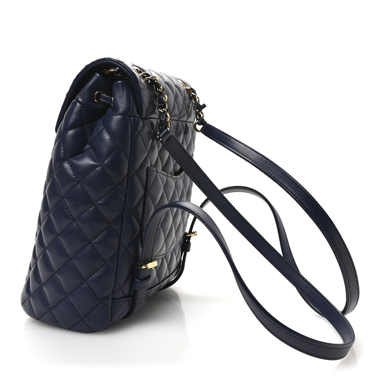 Chanel Calfskin Quilted Small Urban Spirit Backpack Navy 3 of 11