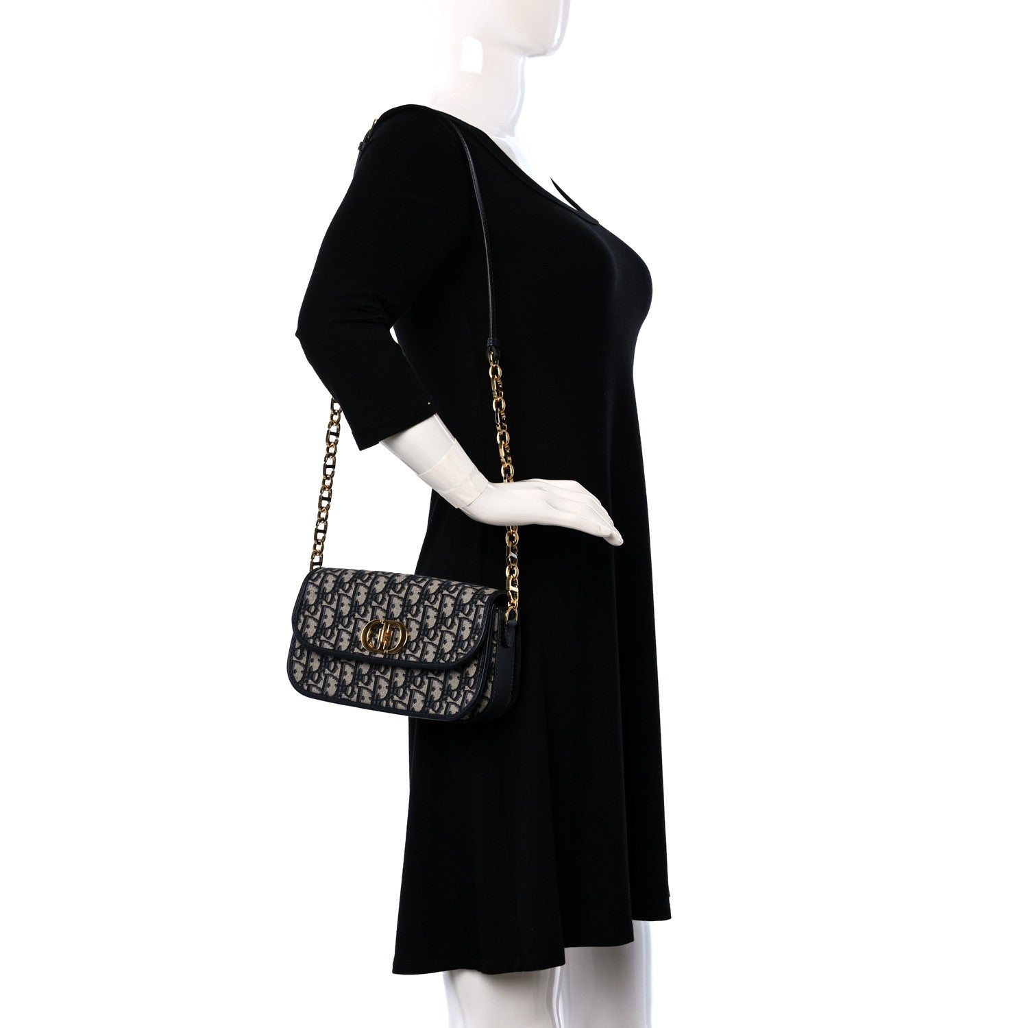 Christian Dior Oblique 30 Montaigne Avenue Bag Blue 2 of 9