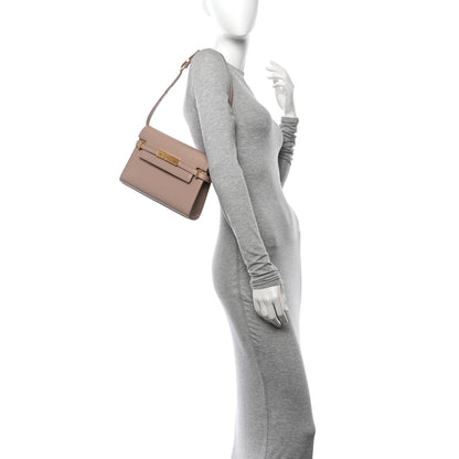 Saint Laurent Smooth Calfskin Small Manhattan Shoulder Bag Rosy Sand 2 of 11