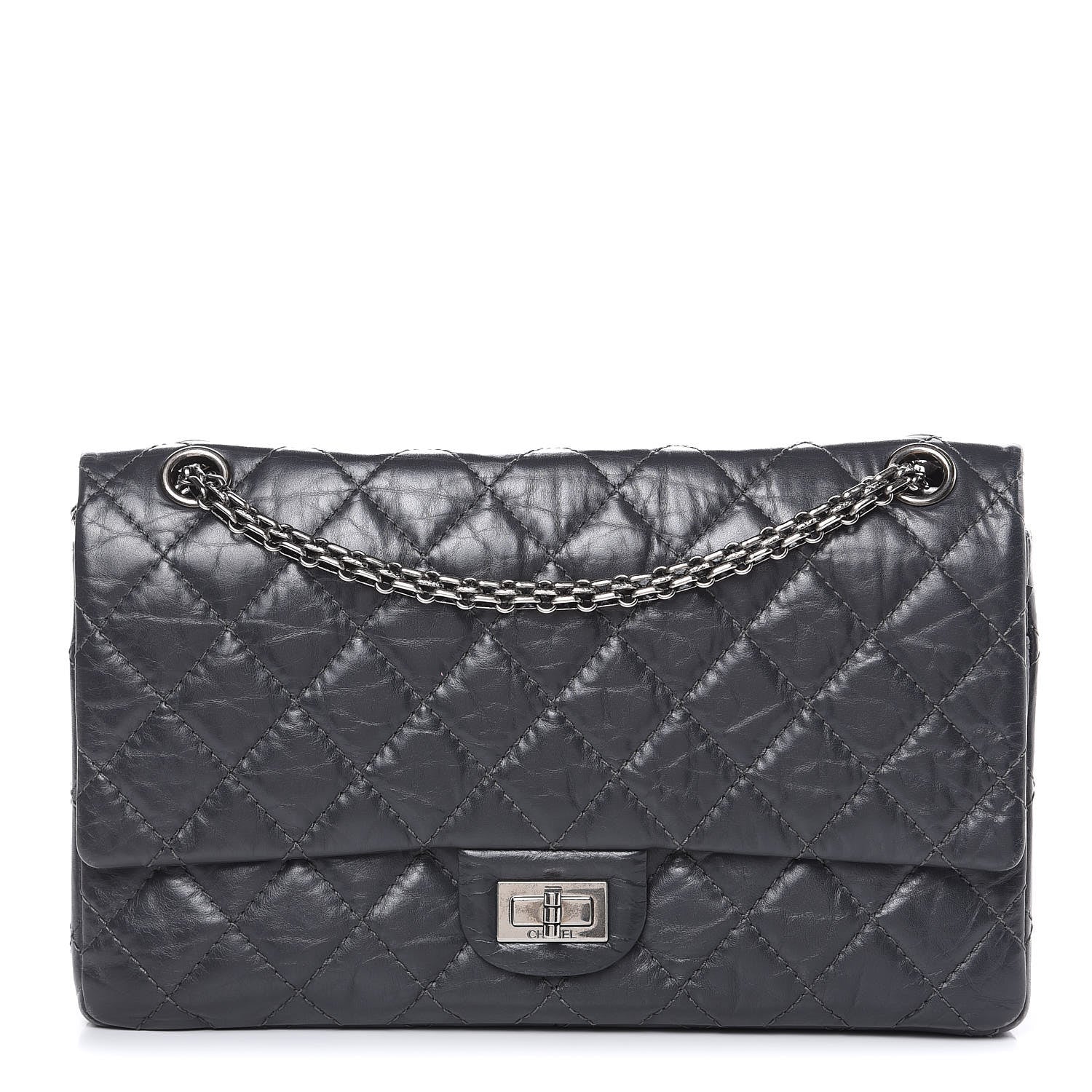 Chanel Aged Calfskin Quilted 2.55 Reissue 226 Flap Grey 1 of 14