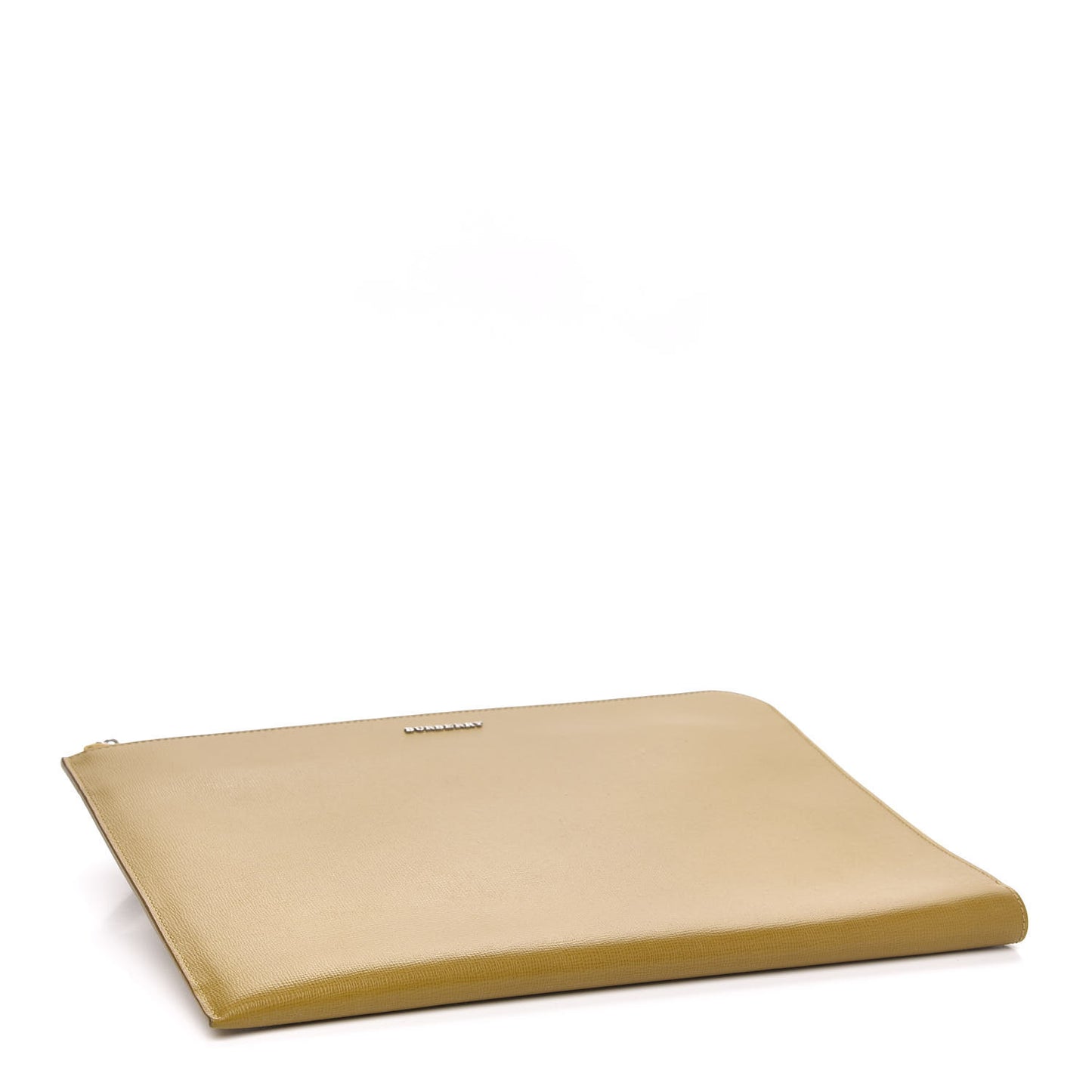 Grainy Calfskin Document Case Larch Yellow