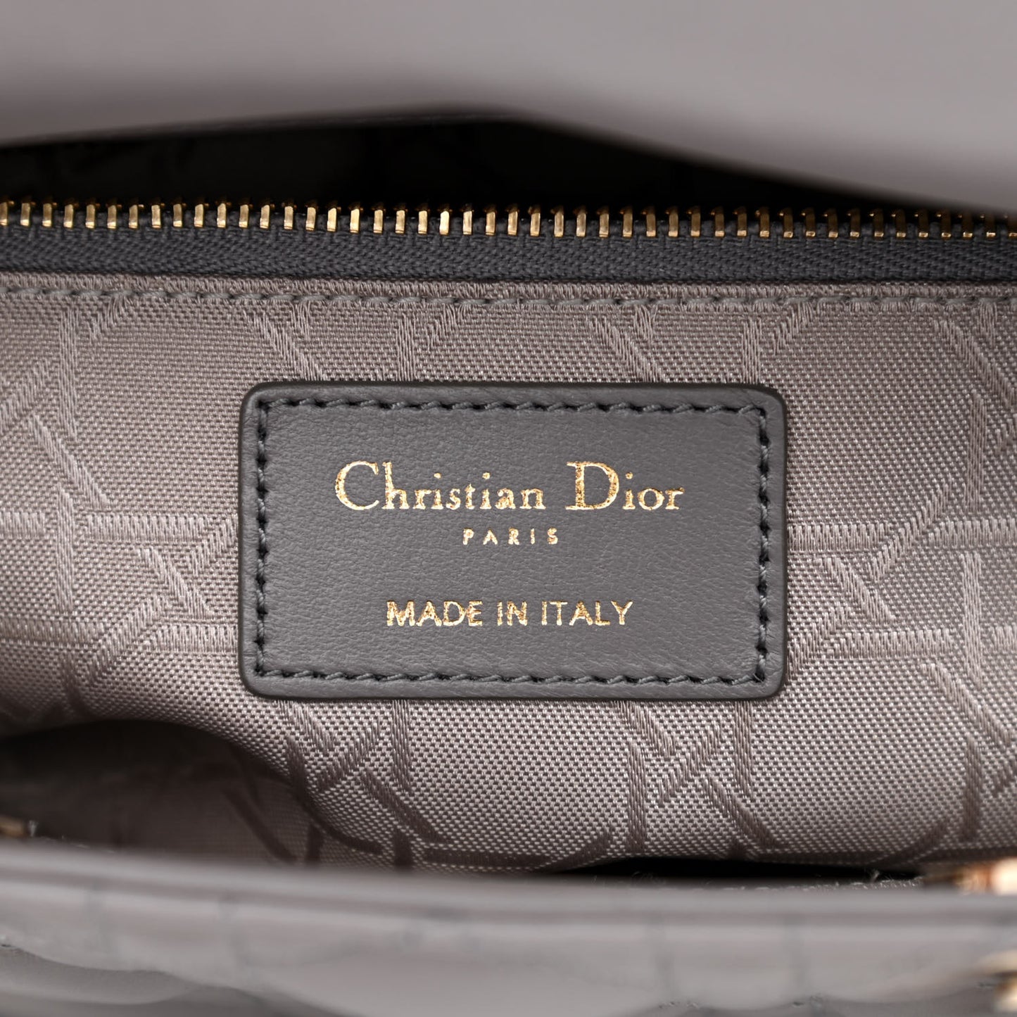 Lambskin Cannage Small My ABCDior Lady Dior Grey