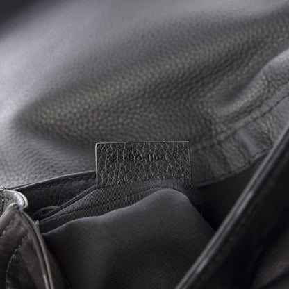 Christian Dior Calfskin Nylon Monogram Leopard Print Saddle Pouch Black 6 of 9