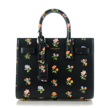 Saint Laurent Calfskin Prairie Printed Nano Sac De Jour Black 1 of 6