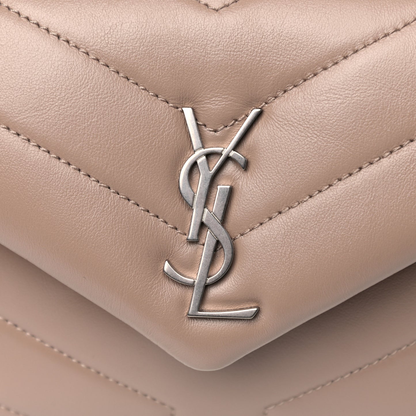 Calfskin Y Quilted Monogram Toy Loulou Crossbody Bag Dark Beige