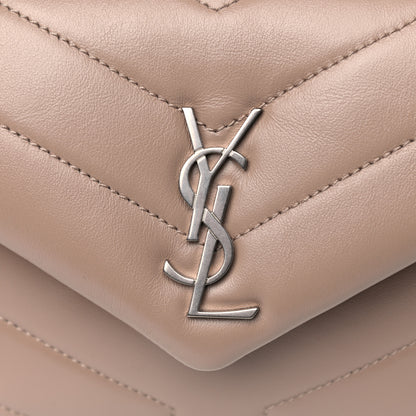Saint Laurent Calfskin Y Quilted Monogram Toy Loulou Crossbody Bag Dark Beige 10 of 10