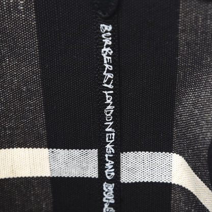 Burberry Coated Canvas Mega Check Medium Doodle Tote Black White 6 of 9