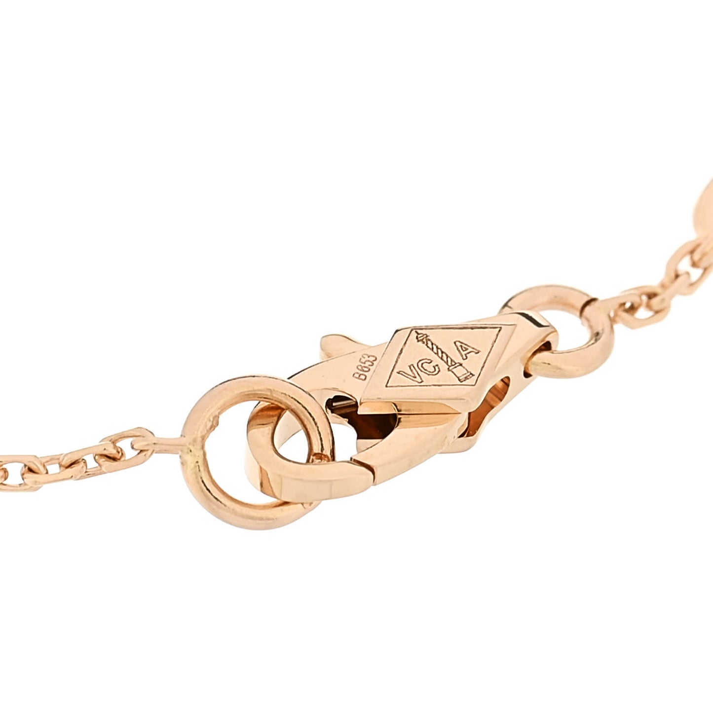 18K Rose Gold Carnelian Sweet Alhambra Bracelet