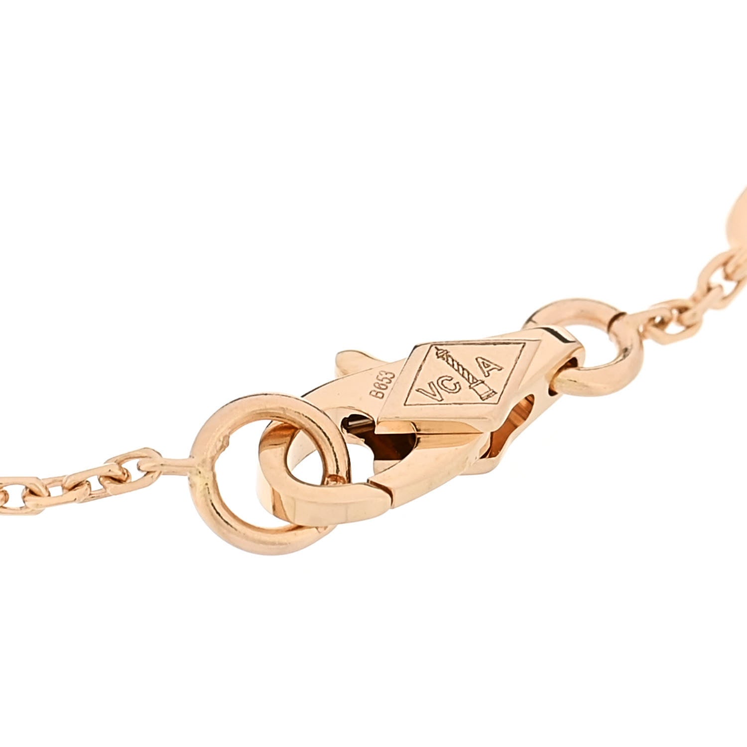 Van Cleef & Arpels 18K Rose Gold Carnelian Sweet Alhambra Bracelet 3 of 5