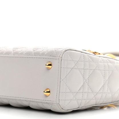Christian Dior Lambskin Cannage Small Lady Dior Grey 9 of 11
