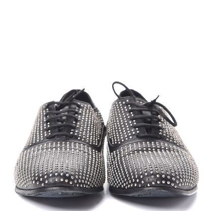 Saint Laurent Calfskin Metal Eyelet LuLu Richelieu Metal Eyelet Lace Up Oxfords 38.5 Black 2 of 14