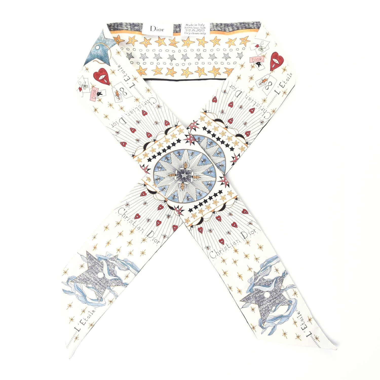 Christian Dior Silk L'Etoile Mitzah Scarf 1 of 7