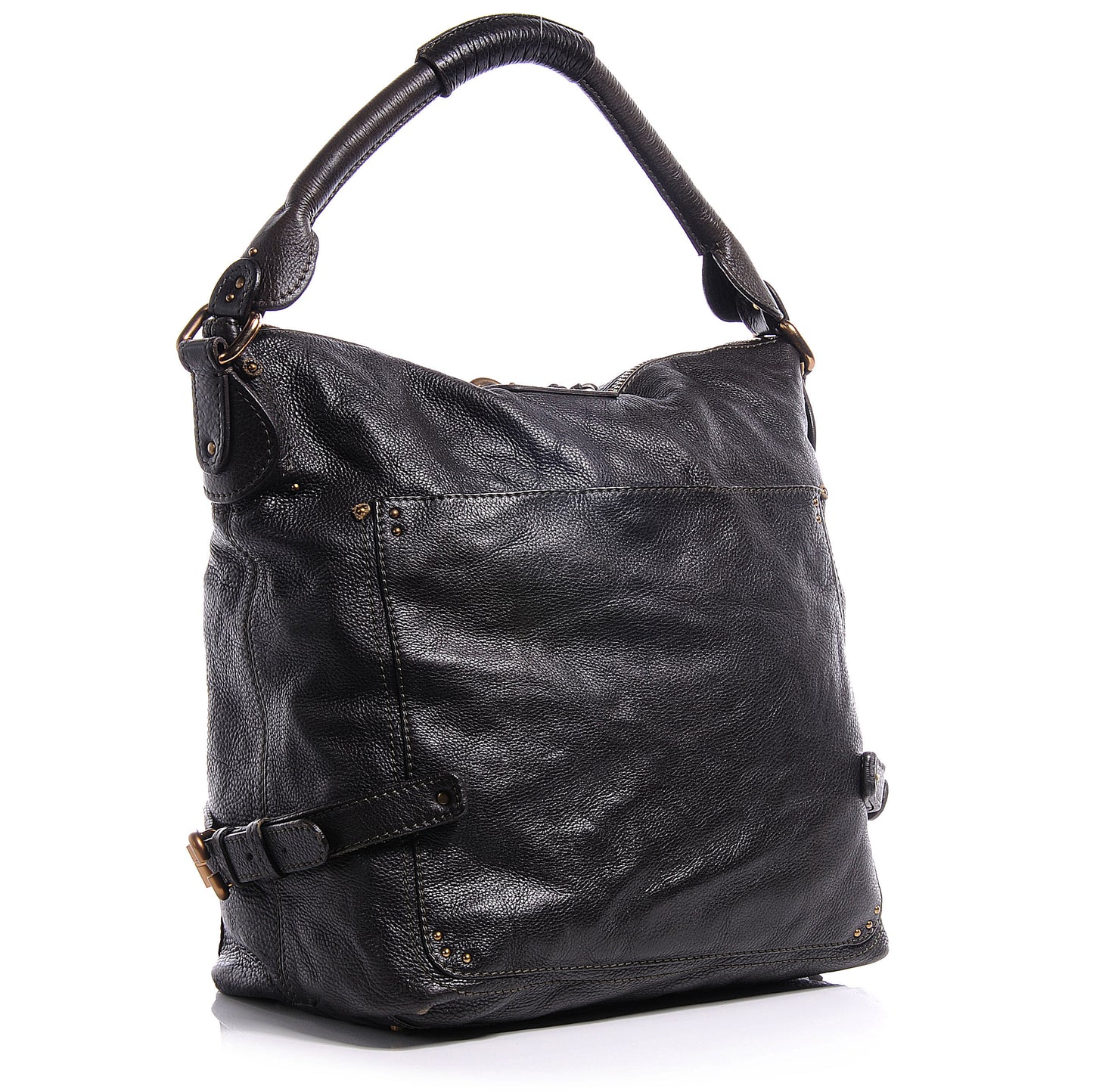 Leather Paddington Hobo Dark Green