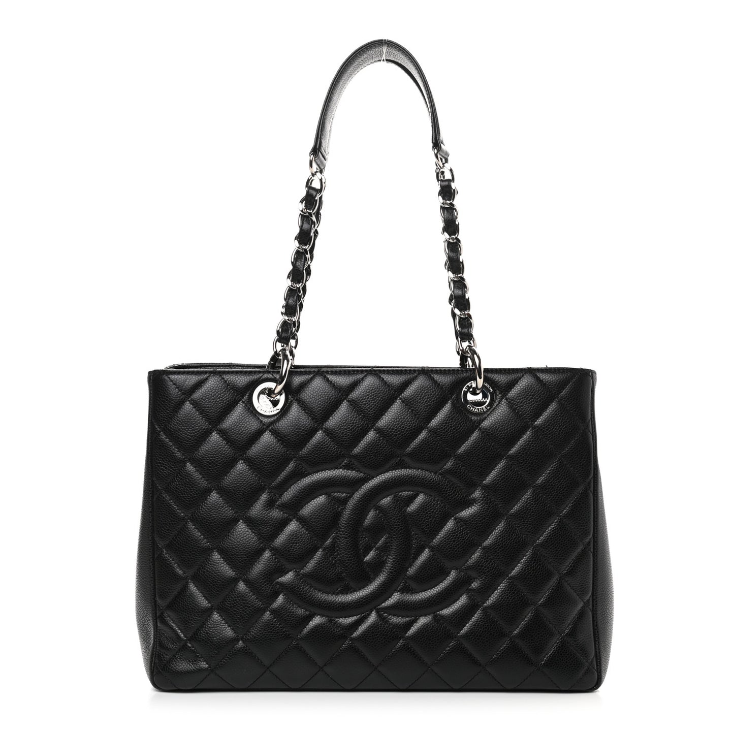 Caviar Quilted Grand Shopping Tote GST Black