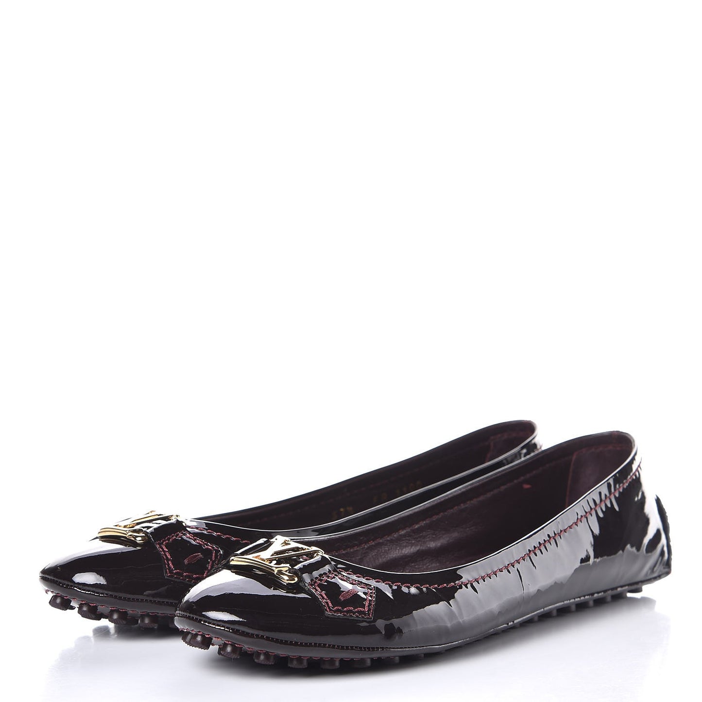 Patent Oxford Ballerina Flats 37.5 Amarante