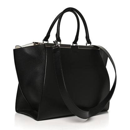 Fendi Vitello Dolce Shiny Nappa Petite 3Jours Tote Black 3 of 12