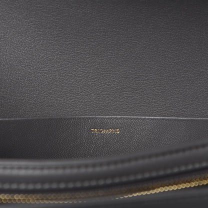 Celine Shiny Calfskin Medium Triomphe Grey 9 of 12