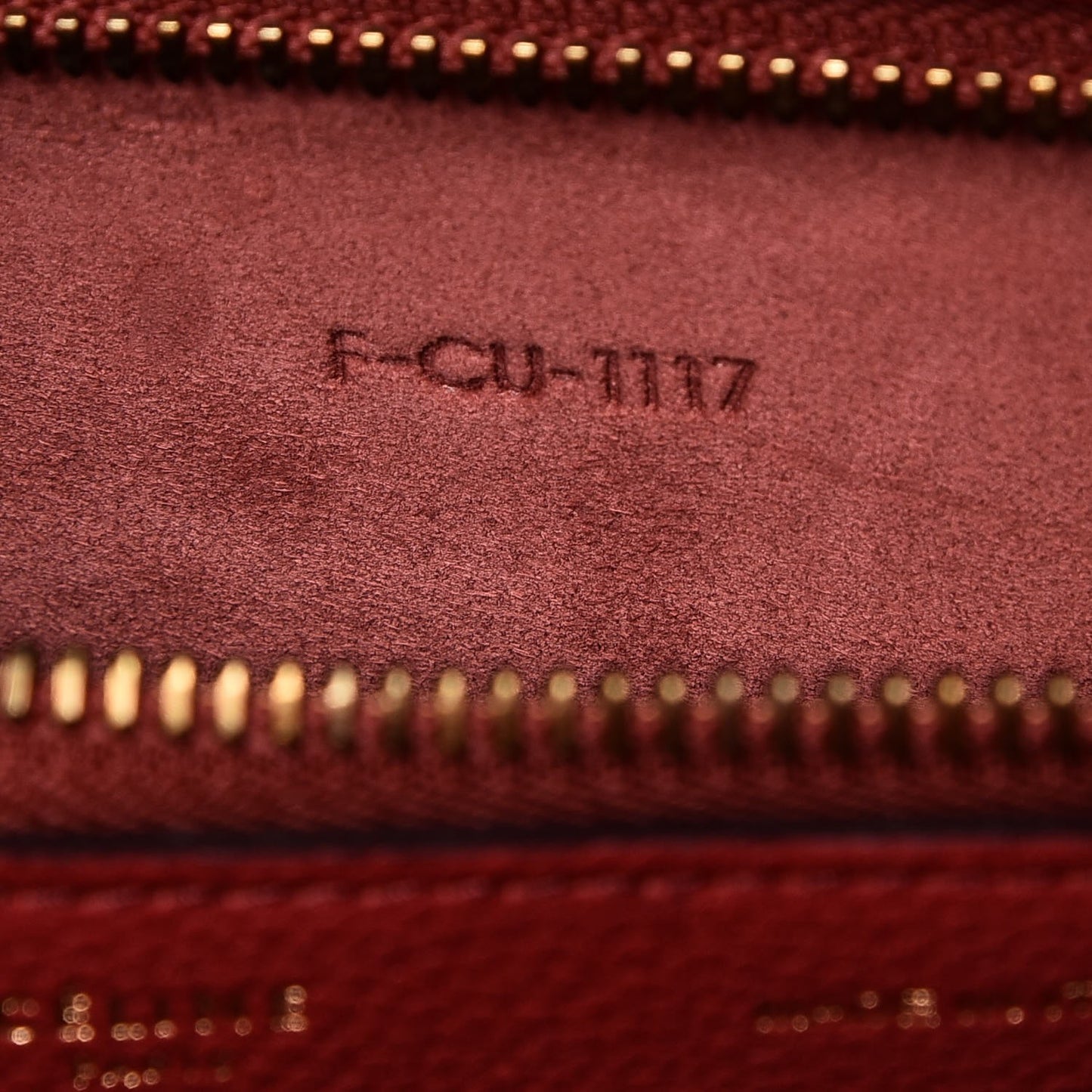 Baby Drummed Calfskin Mini Luggage Red