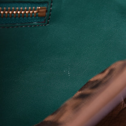 Fendi Buffalo Vitello Large Peekaboo Iconic Satchel Tobacco Verde 26 of 29