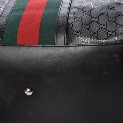 Gucci Imprime Monogram Web Carry On Duffle Bag Black 13 of 17