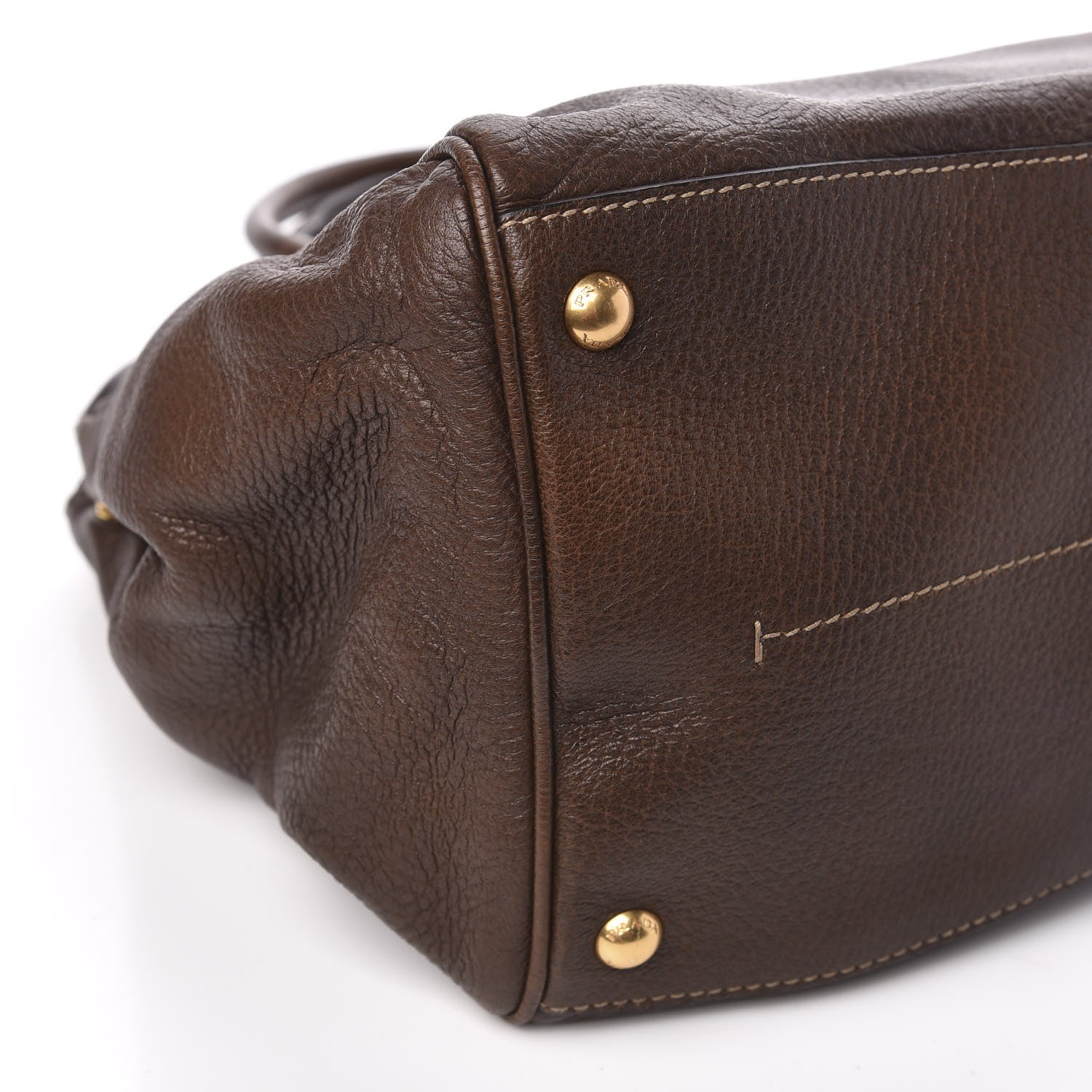 Prada Cervo Shopping Tote Bruciato 8 of 10