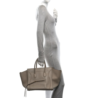 Celine Supple Calfskin Medium Phantom Luggage Beige 2 of 9