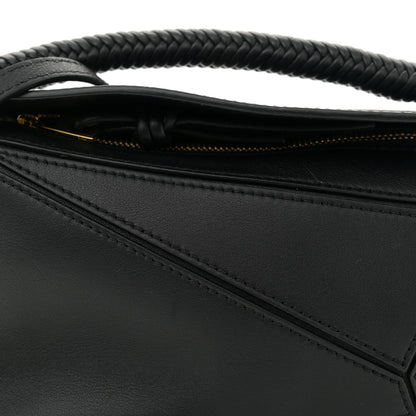 Loewe Calfskin Mini Woven Puzzle Bag Black 8 of 10