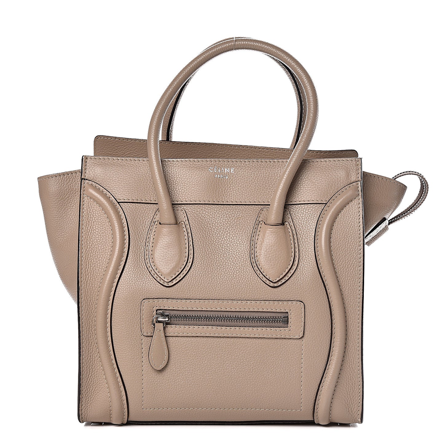Drummed Calfskin Micro Luggage Dune