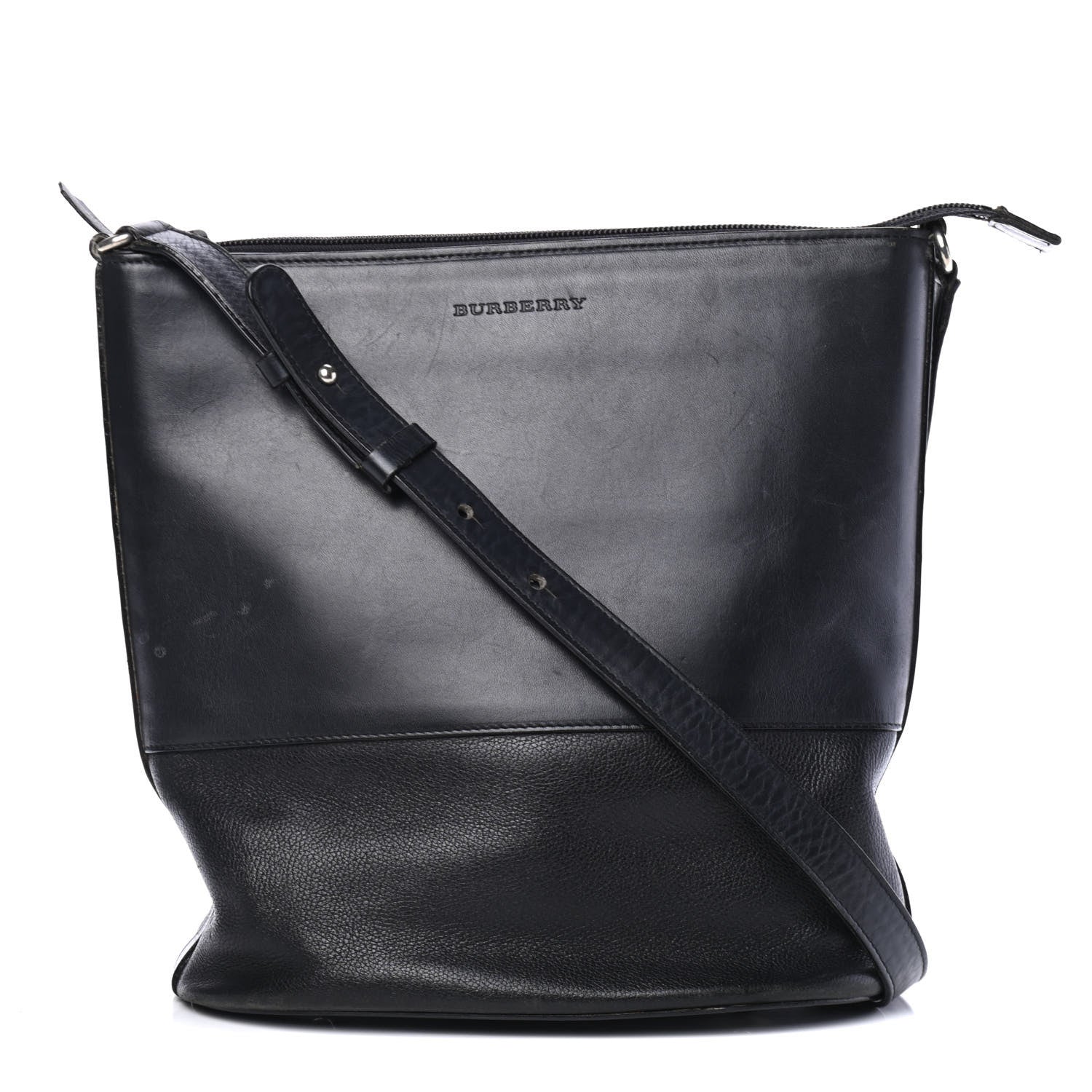 Burberry Calfskin Bucket Shoulder Bag Black 1 of 4