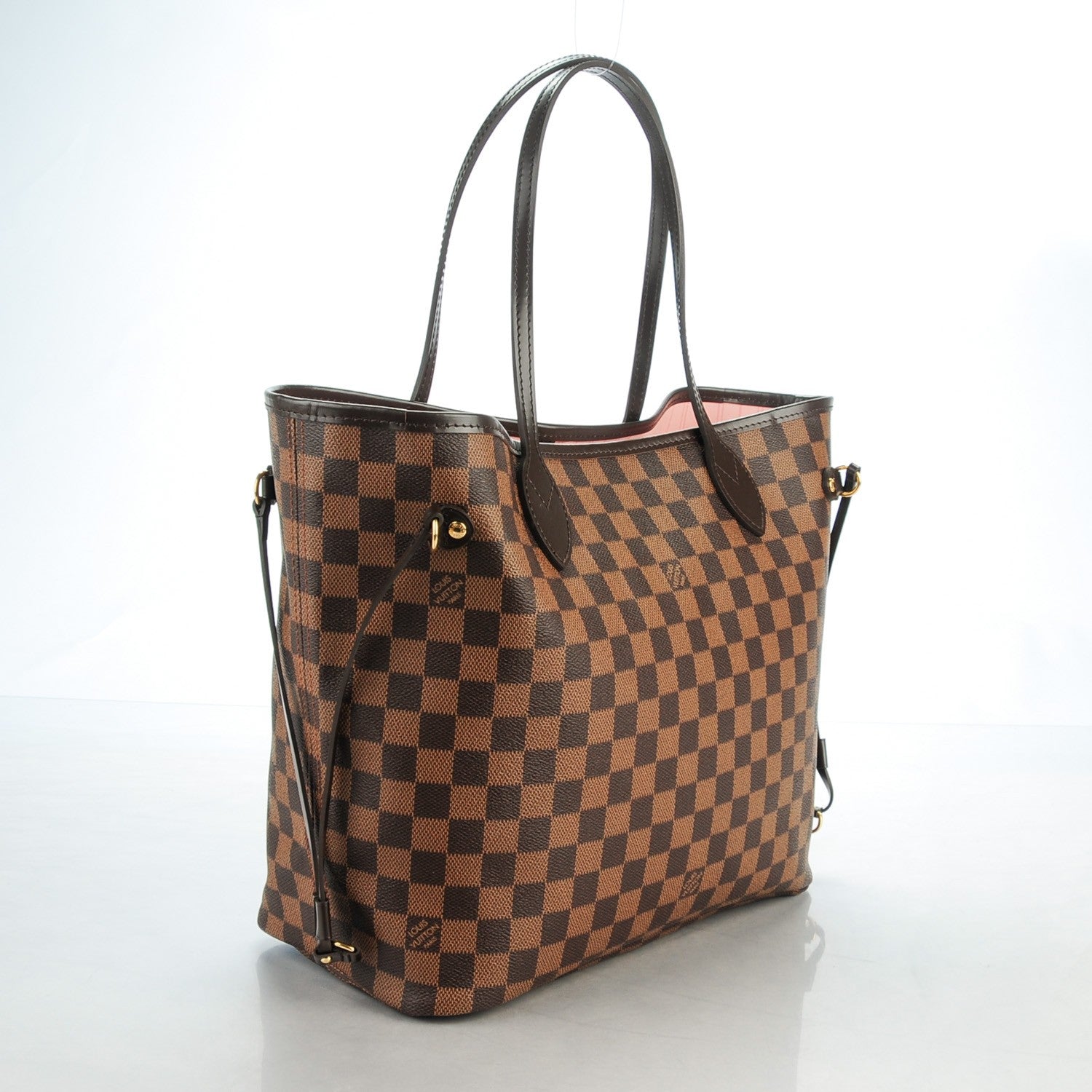 Louis Vuitton Damier Ebene Neo Neverfull MM Rose Ballerine 3 of 8